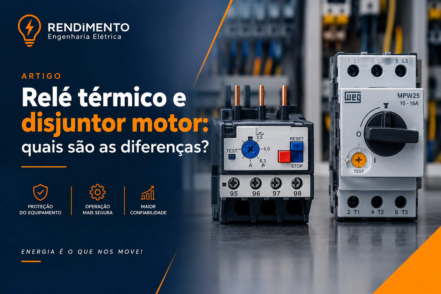 Disjuntor-motor ou relé de sobrecarga: a diferença real está em onde cada um atua